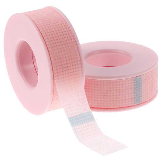 Oruola 2 Rolls Pink Eyelash Tape,Lash Tape for Eyelash Extensions,Lash Tape,Micropore Eyelash Tape for Lash Extensions,Eye Tape for Makeup,Each Roll 0.5 in x 4 Yard Makeup Tape for Eyeliner