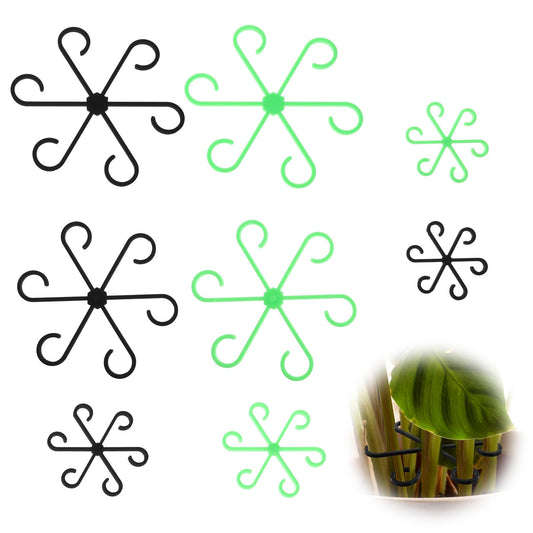 Plant Stem Supports, ValueBargain 8 PCS Reusable Stem Supports Indoor Plants Plastic Climbing Plant Stakes, Suitable for Houseplants and Indoor Gardening Trellis Systems