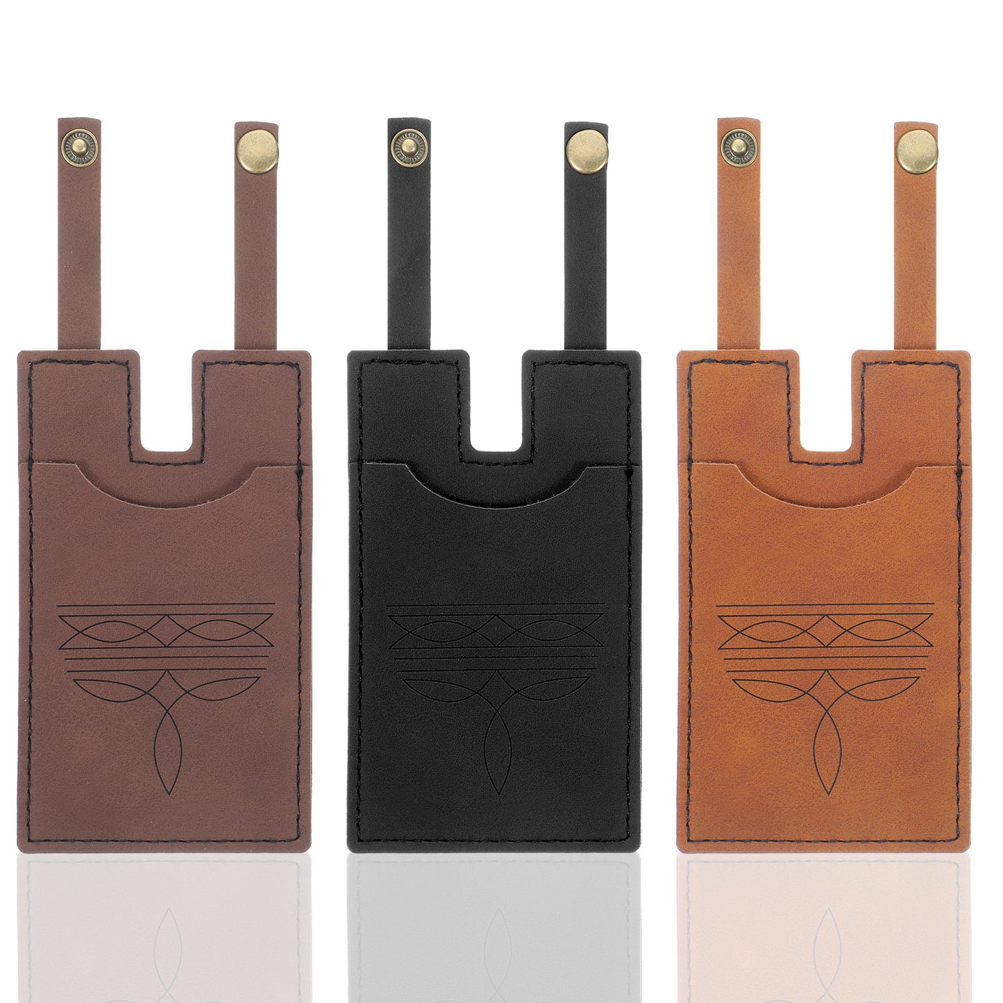 Elegaperma 3 Pcs Cowboy Boot Wallet, PU Boot Wallet Women with Snap Strap