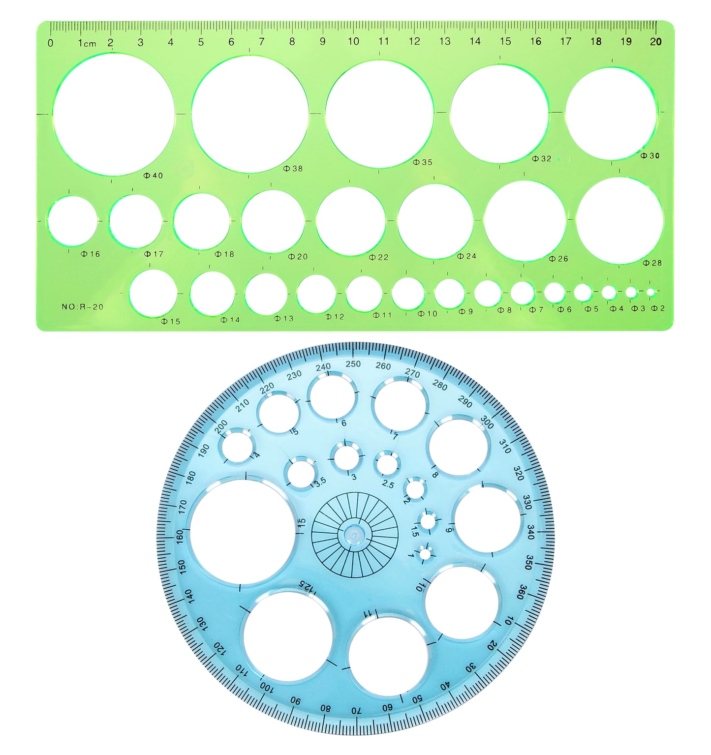 2 Pcs Circle Stencil, Circle Templates for Drawing, Office Painting Drafting