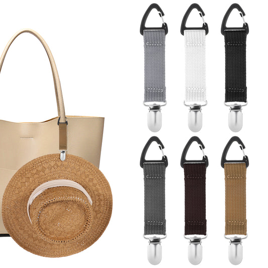 ValueBargain Hat Clip for Bag, Travel 6Pcs Elastic Backpack Purses Handbag Fixed Accessories Luggage Women Hands-Free Easy to Carrier Outdoor Hiking