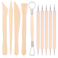 Oruola Clay Tools Set,10pcs Clay Sculpting Tools,Wooden Clay Tools Sculpting Kit,Clay Modelling Tools,Polymer Clay Tools for DIY Art Crafts,Pottery,Modelling,Shaping,Carving and Dotting