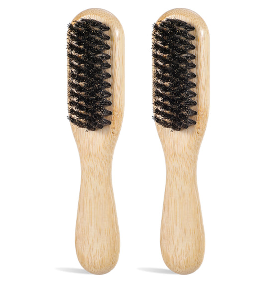 Backcombing Brush, 2 Pcs 16 cm Sleek Hair Brush for Slick Back, Polish & Smooth Men Women Thin to Medium Hair, Beard, Ponytails, Buns