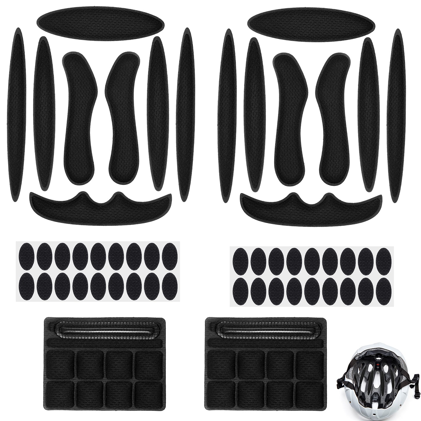 Guduling 2 Set Cycle Helmet Pads,Replacement Helmet Padding,Universal Bike Helmets Pads,for Scooter Skateboard Bike Motorcycle Cycling Sport Helmets