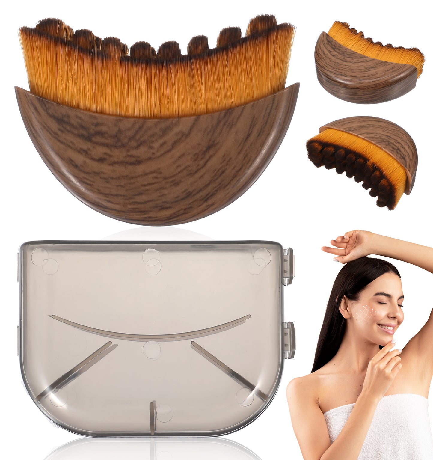 Lymphatic Contour Face Brush, 1 Pc Contour Dry Brushing Massager for Chin Jawline Sculpting, Ergonomically Designed to Fit Skin Precisely Relieve Fatigue