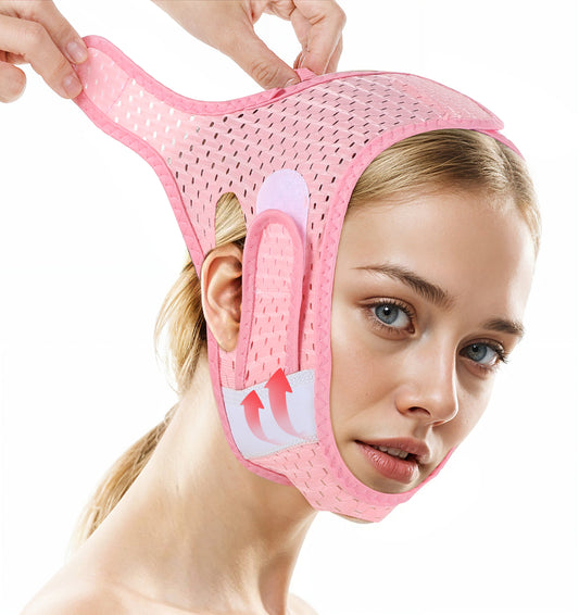 Pink Chin Strap Face Lift Mask for Women