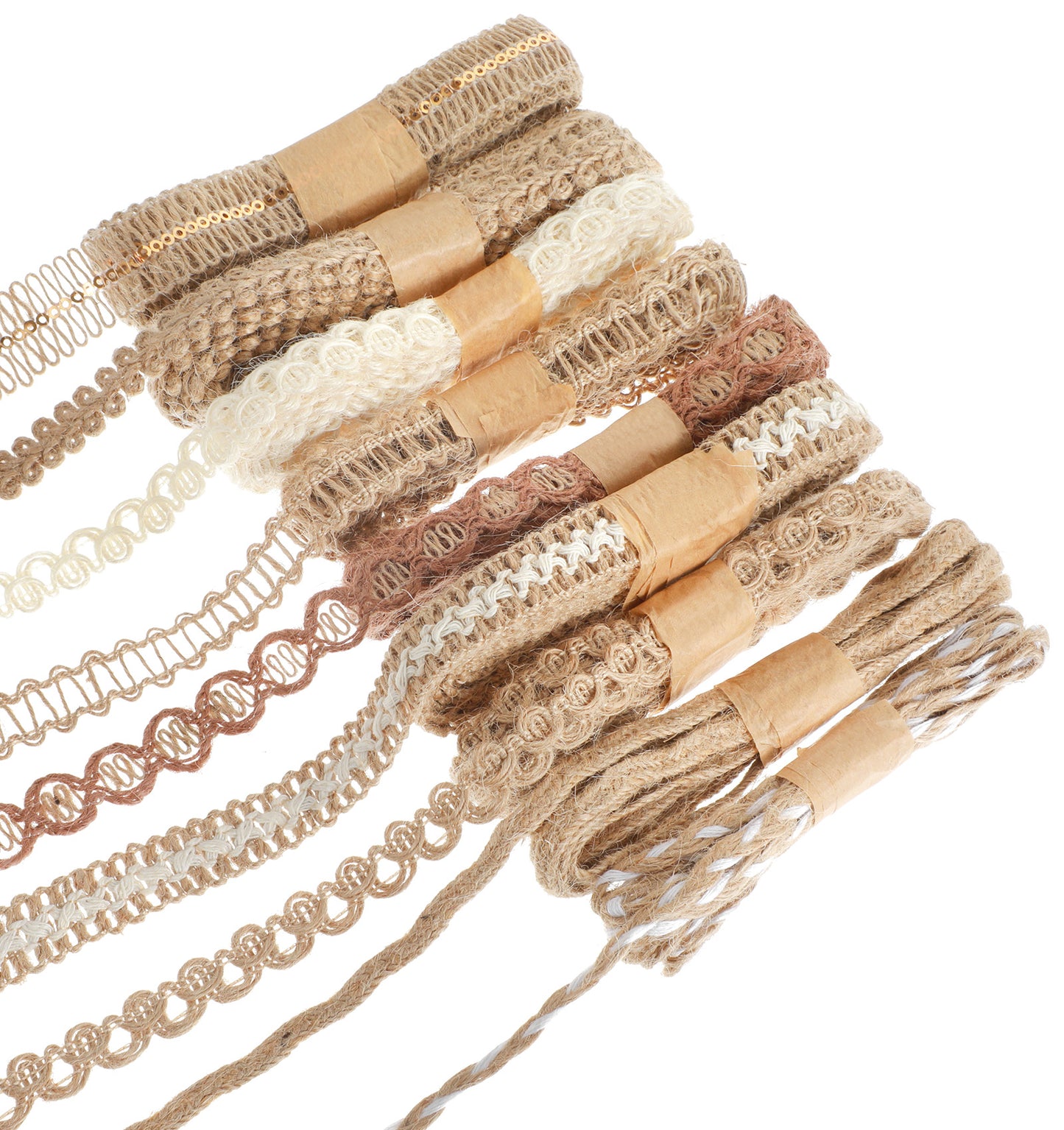 9 Rolls Boho Ribbon, 18 Meters Jute Ribbon for DIY, Rustic Wedding Decor, Gift Wrapping & Party Supplies