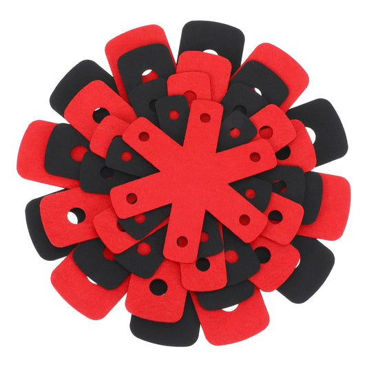 Oruola 8Pcs Pan Protectors,4 Different Sizes Color Pan Protectors for Stacking,0.08In Thickness Felt Pot Protectors for Stacking and Protecting Glassware, Cookware and More,6In 8In 10In 12In Red Black