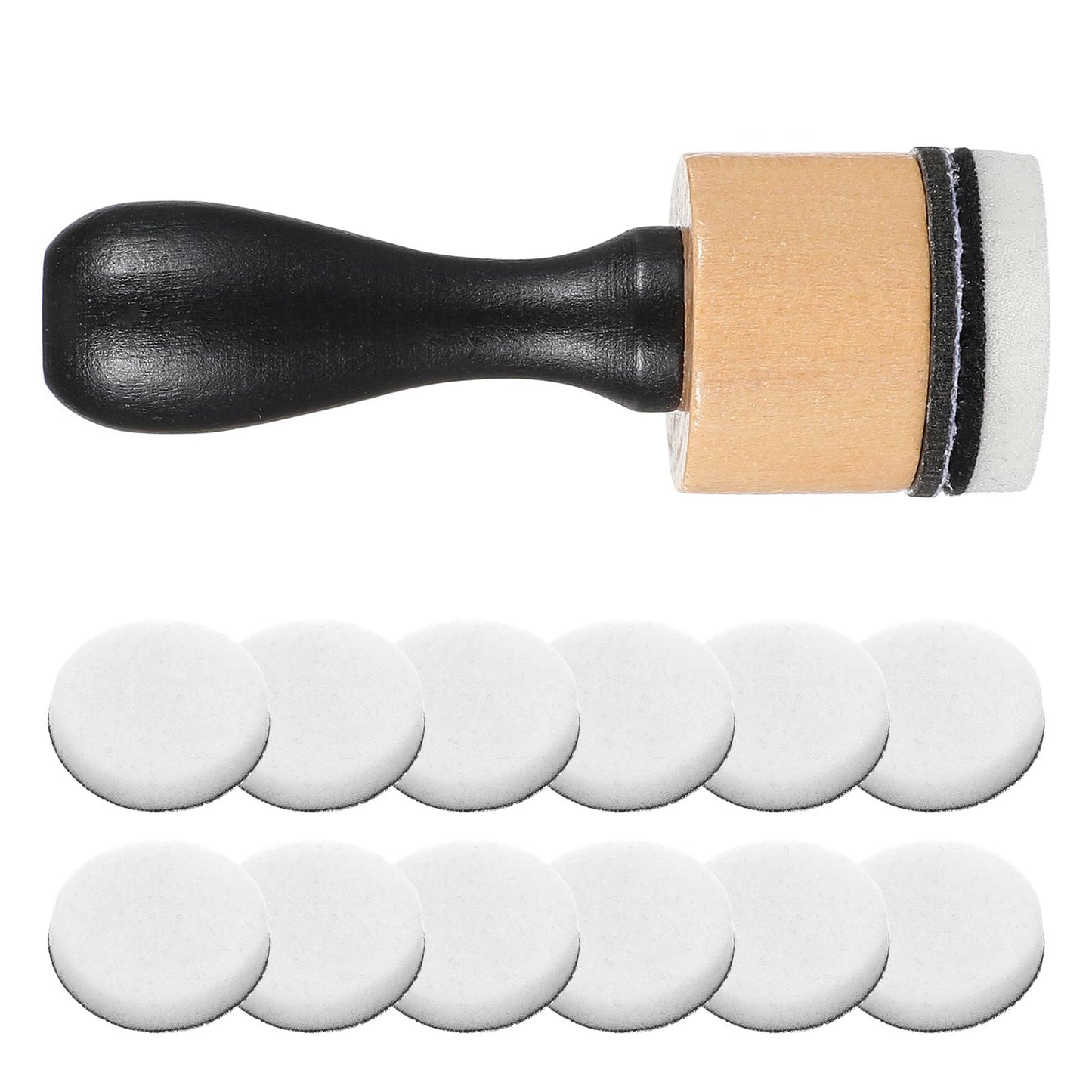 Guduling 13 Pcs Mini Ink Blending Tool,Ink Blending Brushes and 12 Pcs Replacement Refill Sponge Domed Foam Pads Art Supplies for Scrapbooking Painting Drawing Art Supplies Distressing
