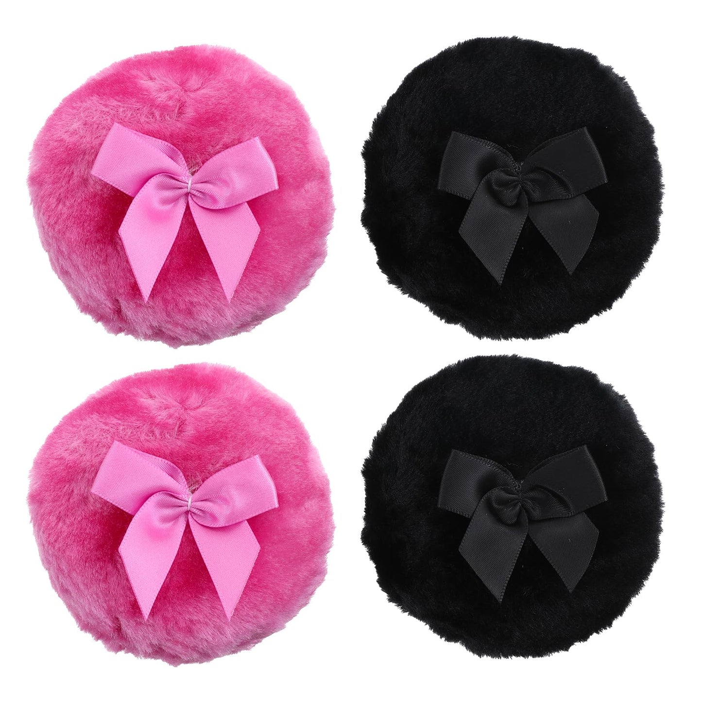 Guduling 4 Pcs Large Powder Puff,3.5 In Dusting Powder Puff,Soft Face Body Powders Puffs, Washable Reusable Makeup Puffs for Body Powders Wet Dry Makeup Tool for Baby & Kid & Adult