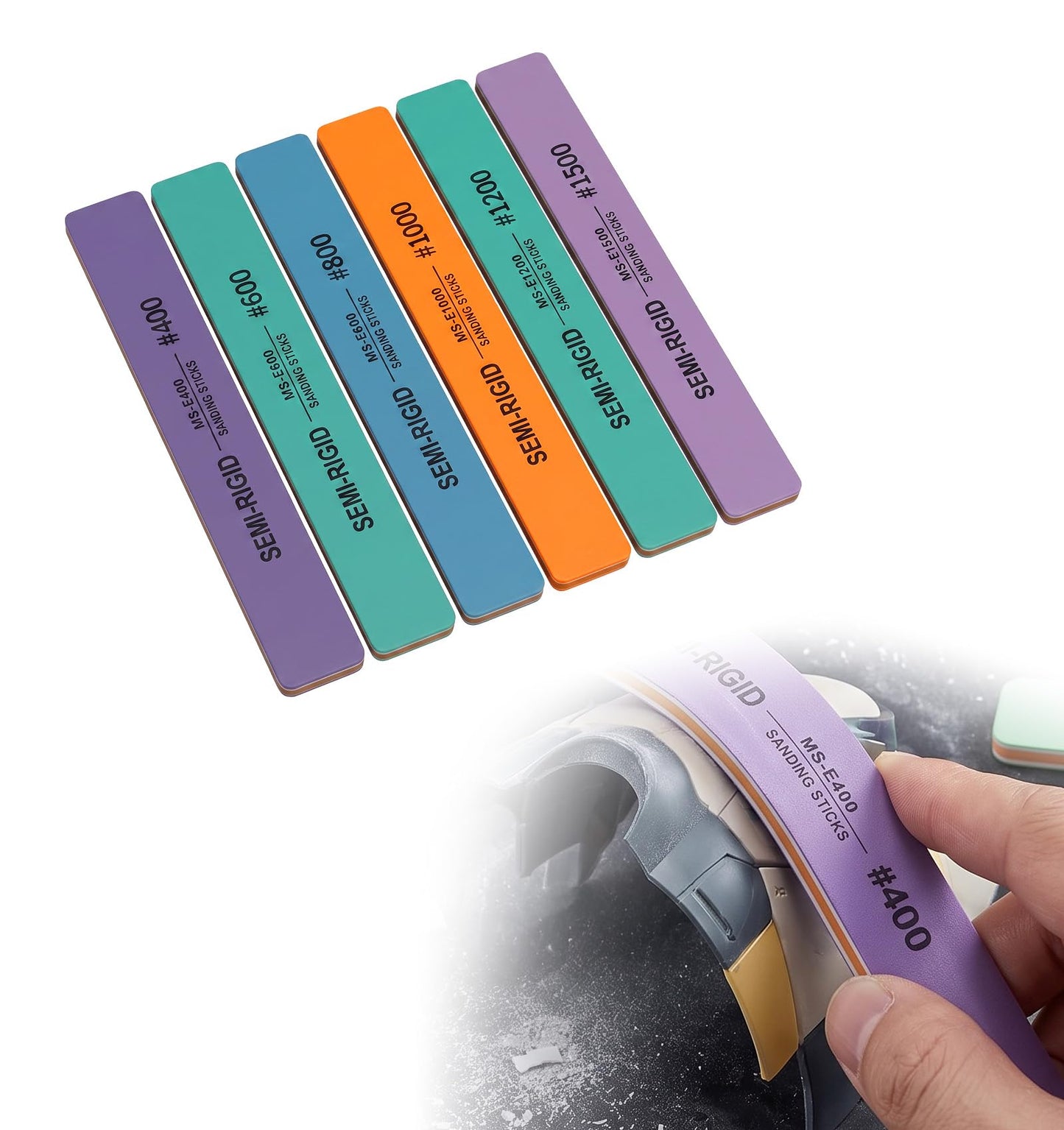 6 Pcs Sanding Sticks for Plastic Models, Models Fine Sanding Stick Tool
