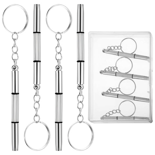 oruola 2pcs Screwdriver for Glasses,Mini Screwdriver Set for Glasses,3 in 1 Precision Glasses Screwdriver Keychain,Small Screwdriver for Glasses,Watch,Jewelry Repair (Phillips,Hex,Flat Head)