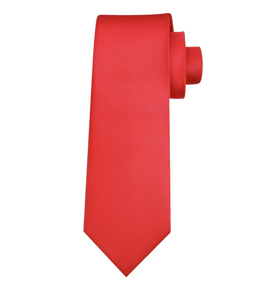 ValueBargain Red Ties for Men, Solid Color Neckties, Formal Red Tie for Men, Classic Pure Color, Perfect for Business, Wedding, Party