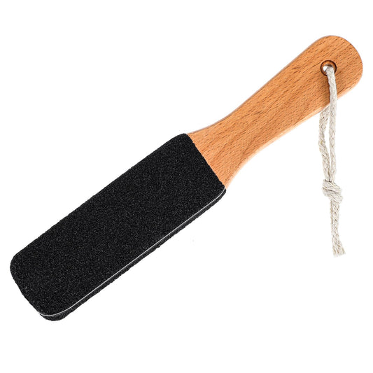 Oruola Foot File for Dead Skin,Heel File with Wooden Handle,10In Beechwood Foot Filer,Pumice Stone for Cracked Feet,Heels,Elbows,Hands,Remove Dead Skin,Dry,Rough,Corns,Foot Scrubber in Shower
