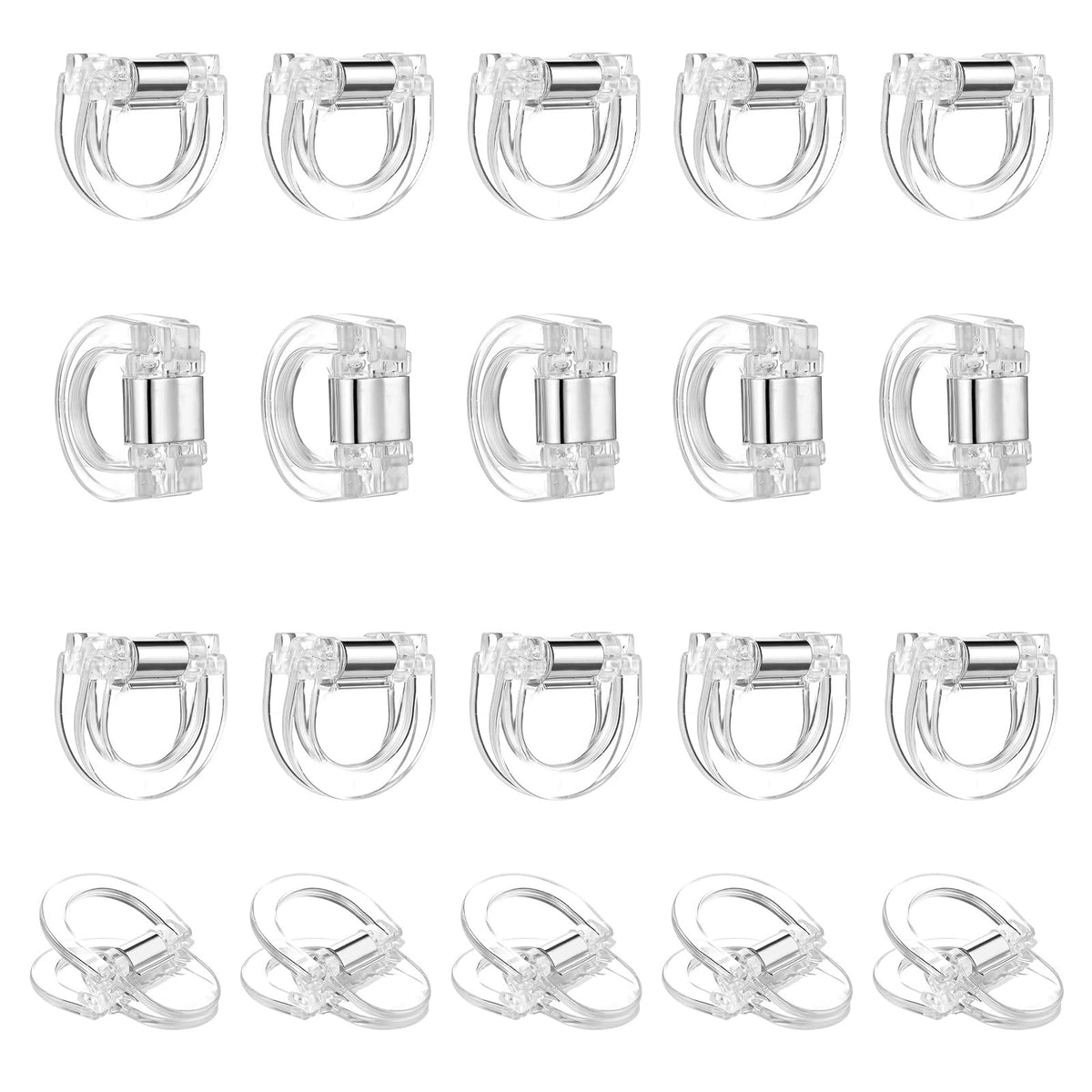 Elegaperma Pack of 20 Trouser Reducers, Trouser Leg Shortening Clip, 2.7 cm