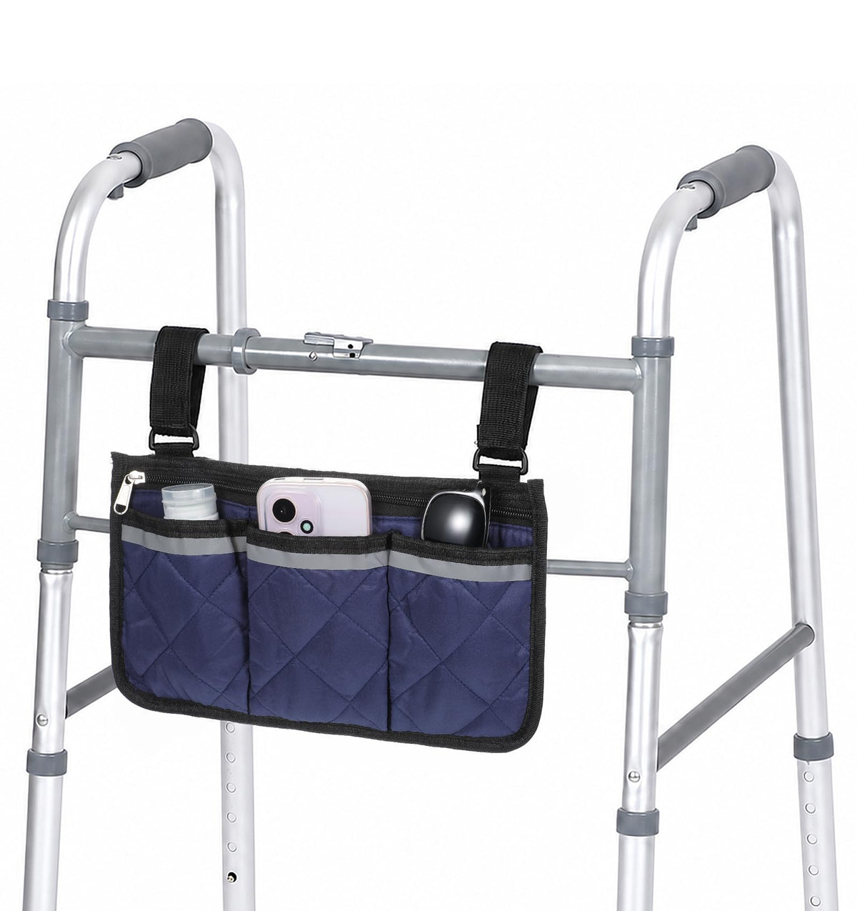 Zimmer Frame Bag, Large Capacity Zimmer Bag with 2 Adjustable Straps
