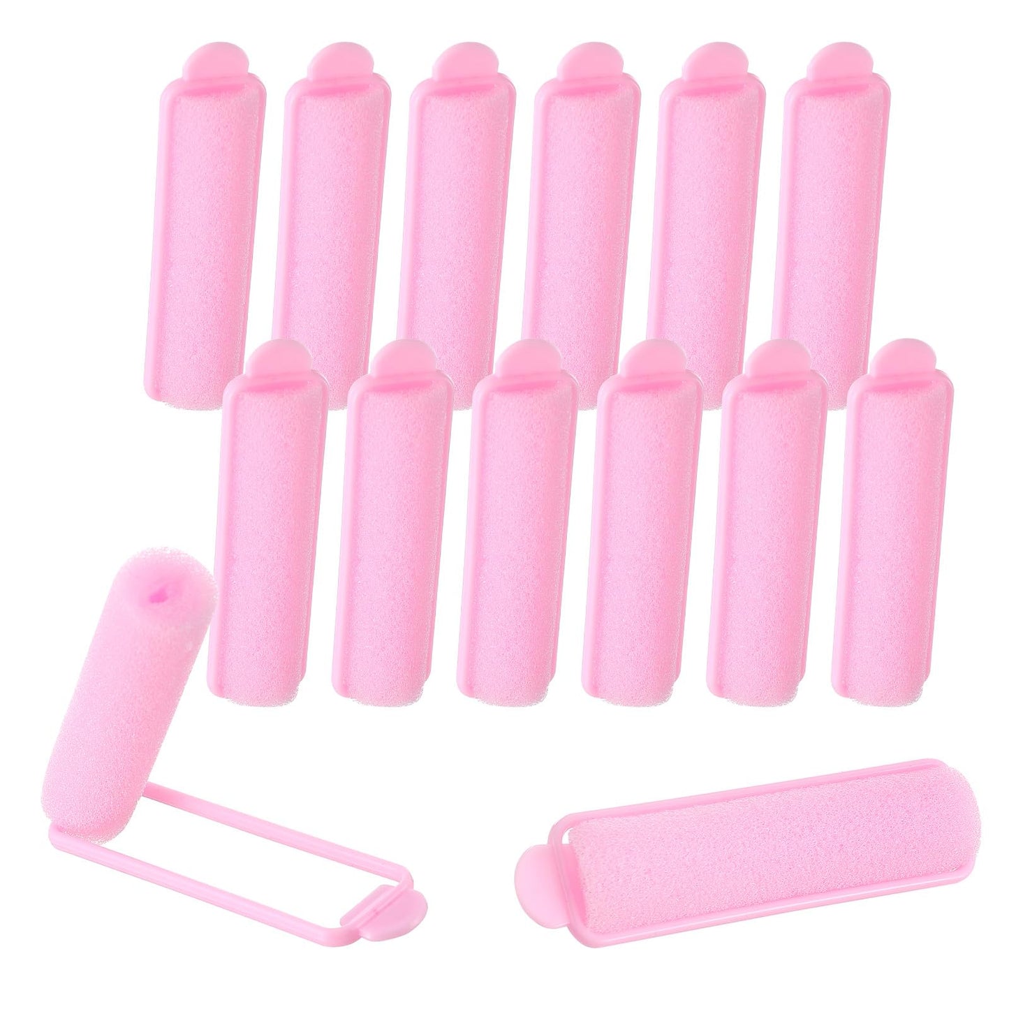 Classicseali 14pcs Sponge Hair Rollers,2.67 Inch Foam Hair Rollers for Heatless Curls,Small Foam Hair Rollers for Sleeping,Soft Sponge Rollers for Hair Styling,Foam Curlers for Hair to Sleeping(Pink)