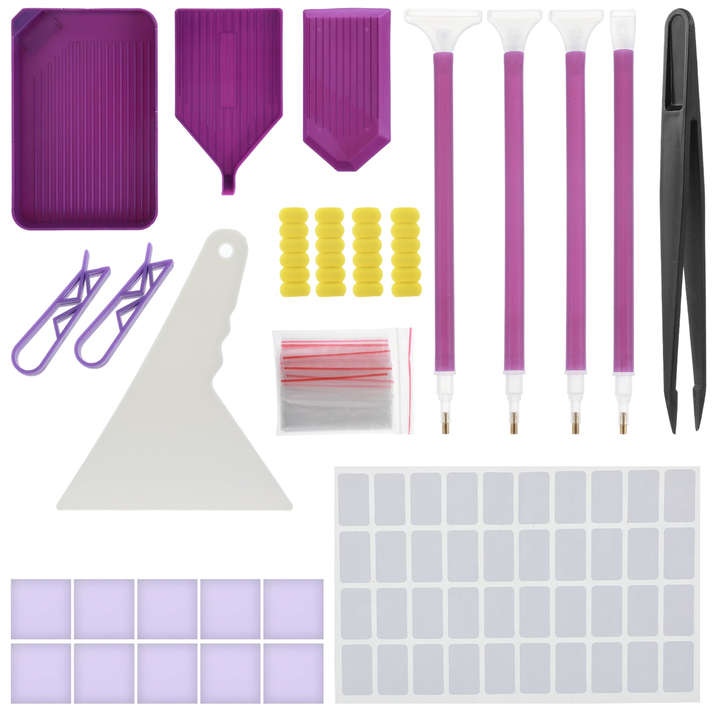 oruola 56pcs Diamond Art Stylus and Tools Kits, Diamond Art Accessories Pens with Diamond Arts Trays Tweezers Label Diamond Correction for Kids Adults