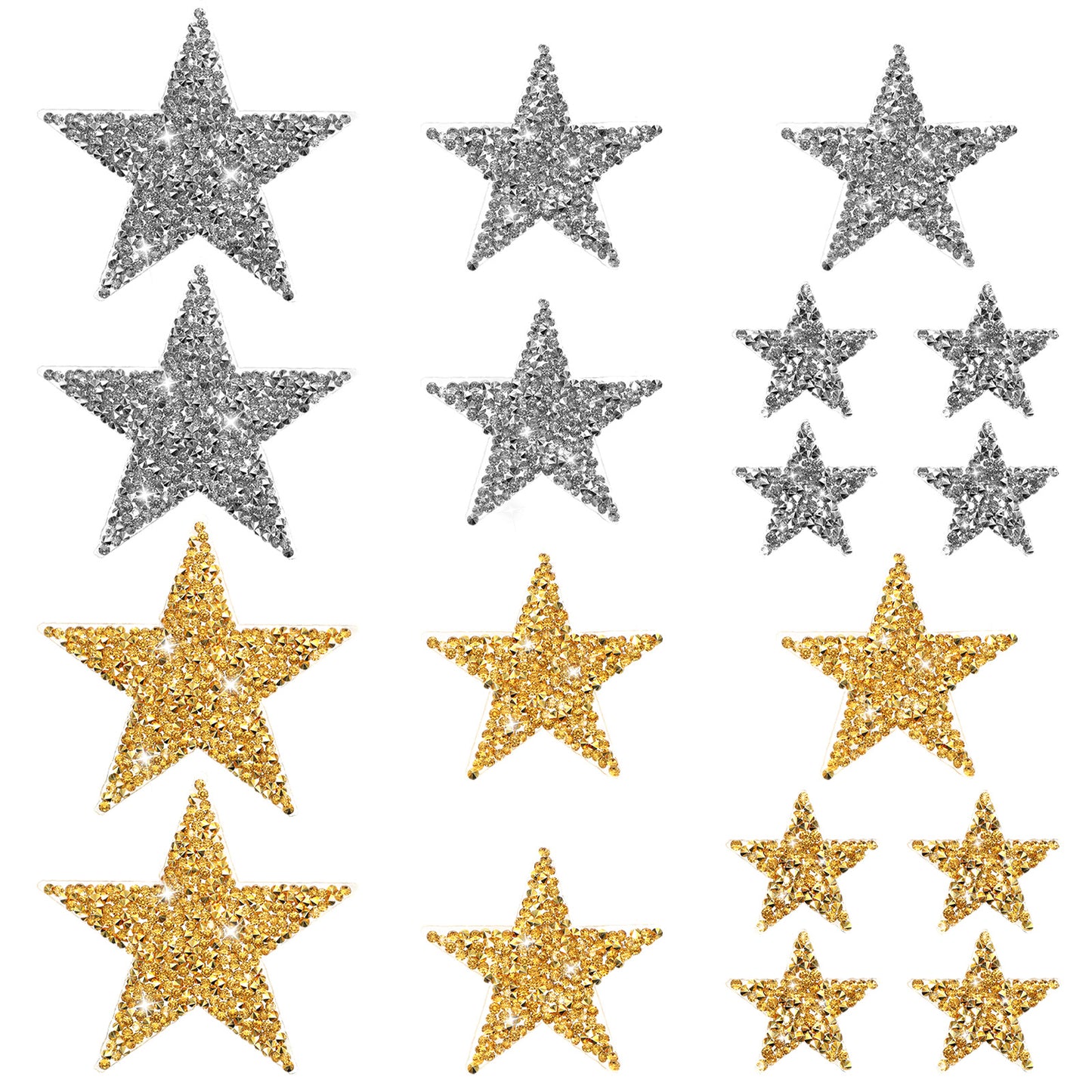 Oruola Star Iron on Patches,18 pcs Stars Embroidered Patche,Iron Sew On Patchs Embroidered Applique Embellishments for Clothing Jeans Hats Jackets Backpacks Patches Appliques