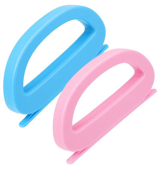 2PCS Wrapping Paper Cutter, Dual Ended Sliding Gift Wrapping Cutter with Hidden Safety Stainless Steel Blad, Razor Sharp for Christmas, Holidays, Birthdays Presents (Blue, Pink)
