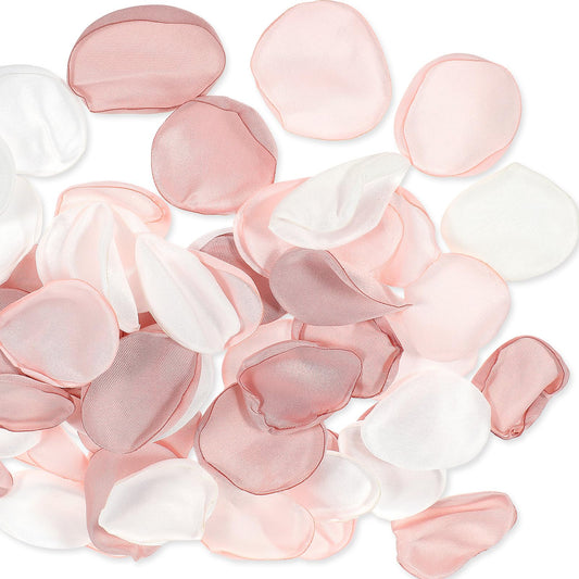 Classicseali 200pcs Silk Rose Petals,Artificial Rose Petals for Wedding,Fake Flower Petals for Valentaine's Day,Silk Flower Petals for Aisle Centerpieces Romantic Night Decoration, 3 Colors