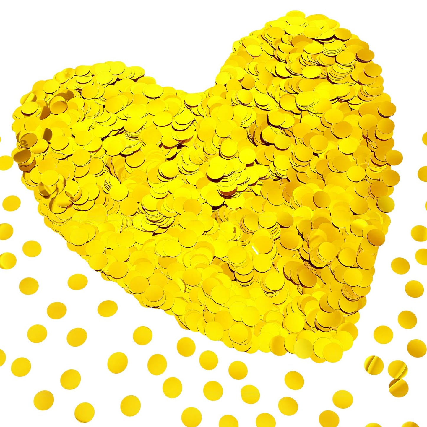 Elegaperma 200 g Confetti Round Small, Confetti Gold, 1.5 cm Round