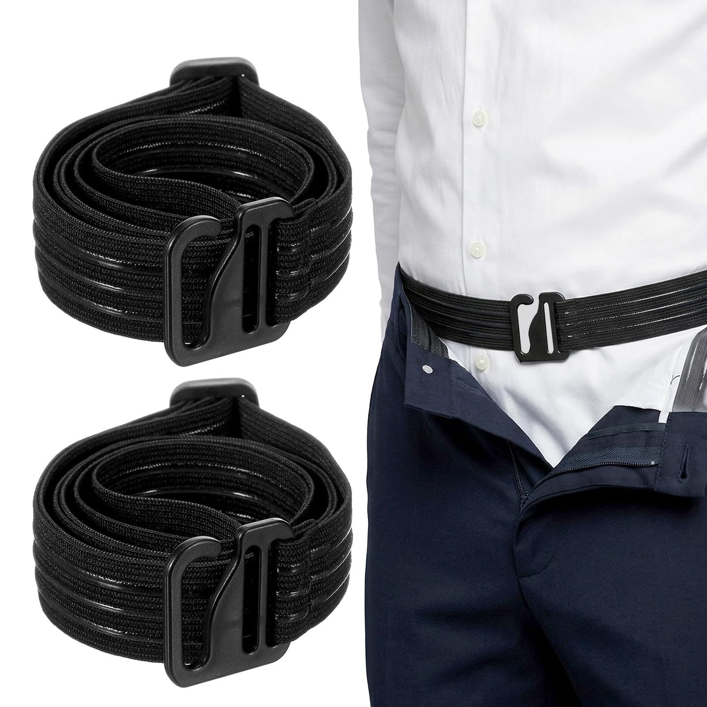 Elegaperma 2 Pcs Shirt Tucker for Men, Shirt Tuck Holder, Adjustable Shirts Holders for Men to Keep Shirts Tucked in Man All Day