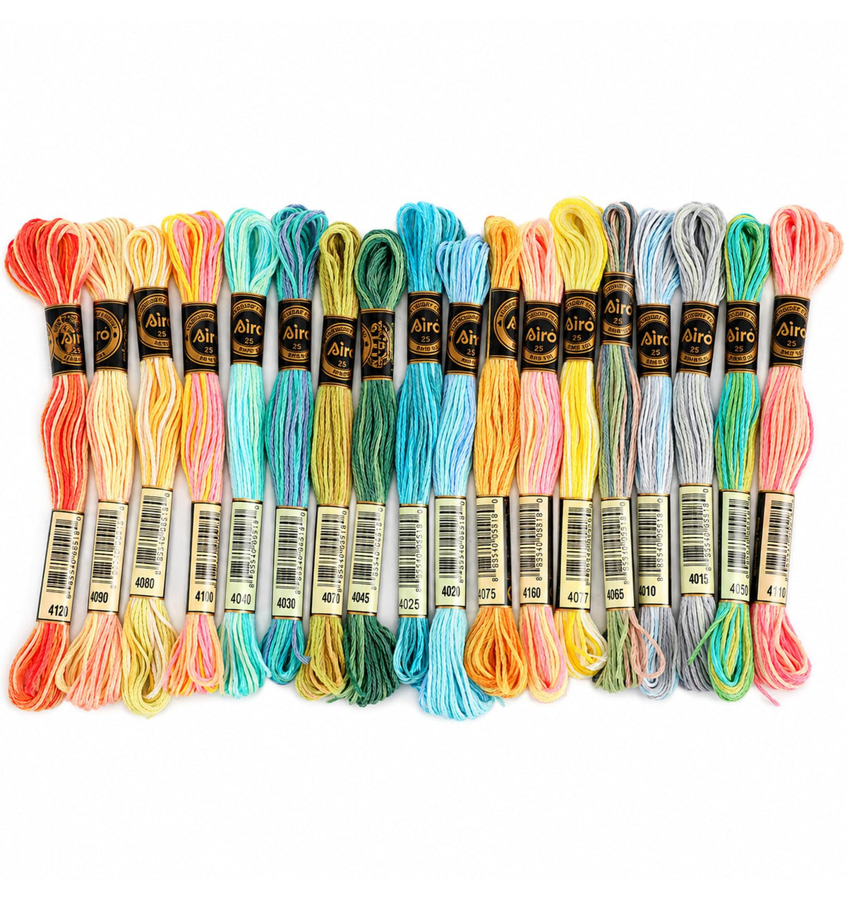 18 Skeins Variegated Embroidery Floss, Gradient Color Cross Stitch Floss