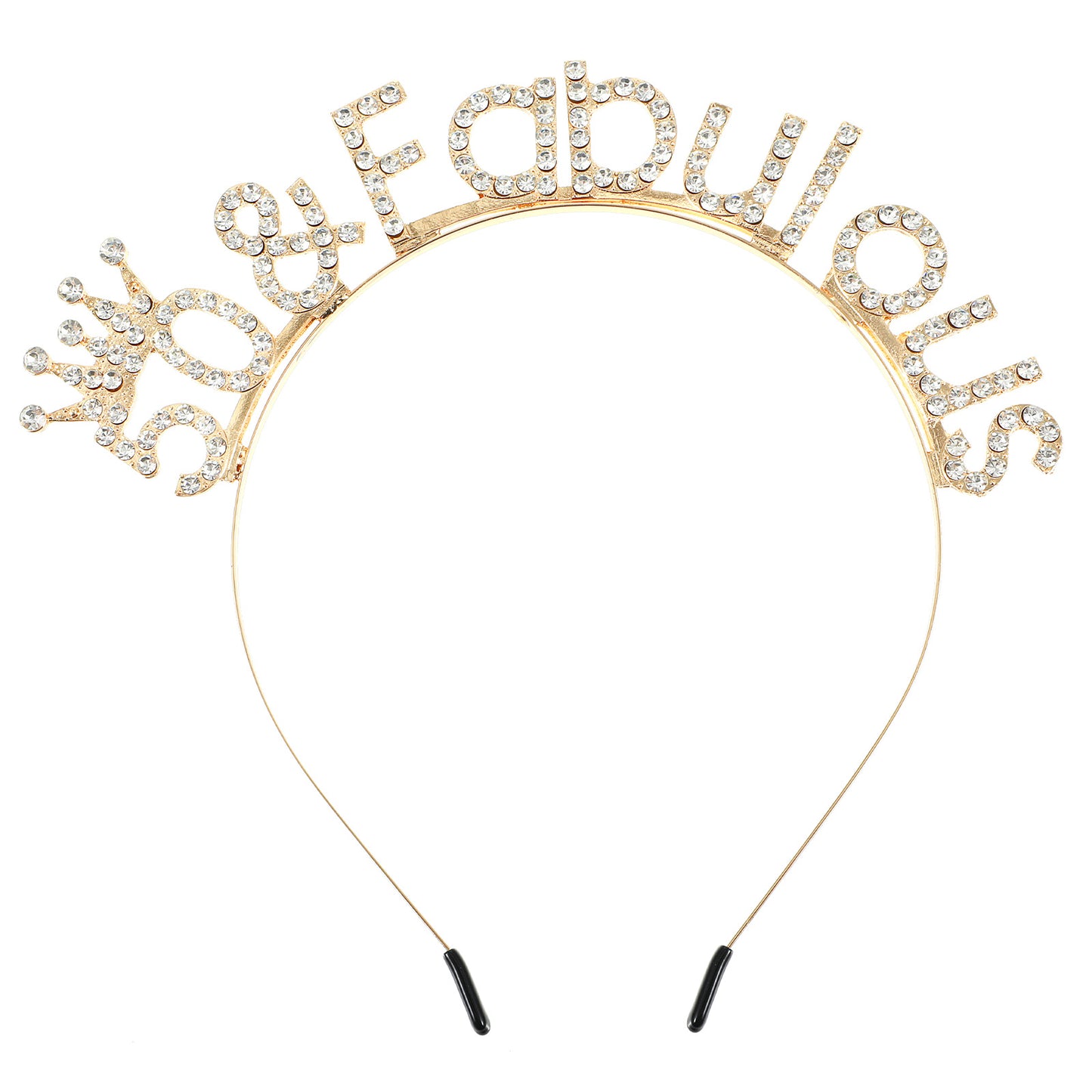 guduling 50th Birthday Tiara for Women,Elegant Rhinestone 50th Crown with 50" Charm, Party Birthdays Tiara, Happy Birthday Decorations