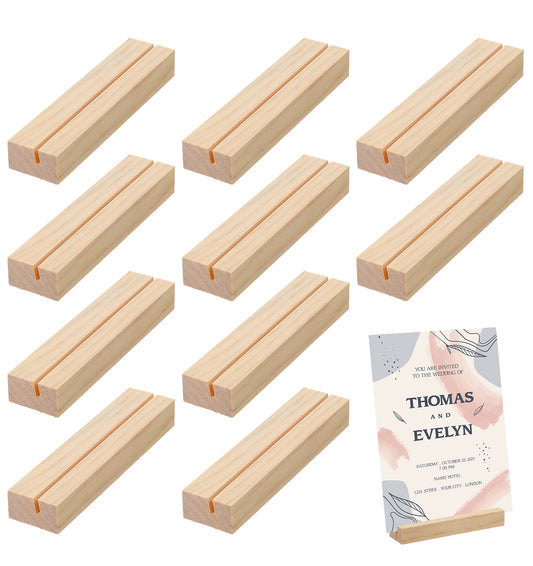 ValueBargain 10PCS Place Card Holders, Rustic Wooden Table Name Holders, Suitable for Weddings, Parties, Anniversaries, Restaurants & Retail Shops, Ideal for Escort Cards, Photos & Menu