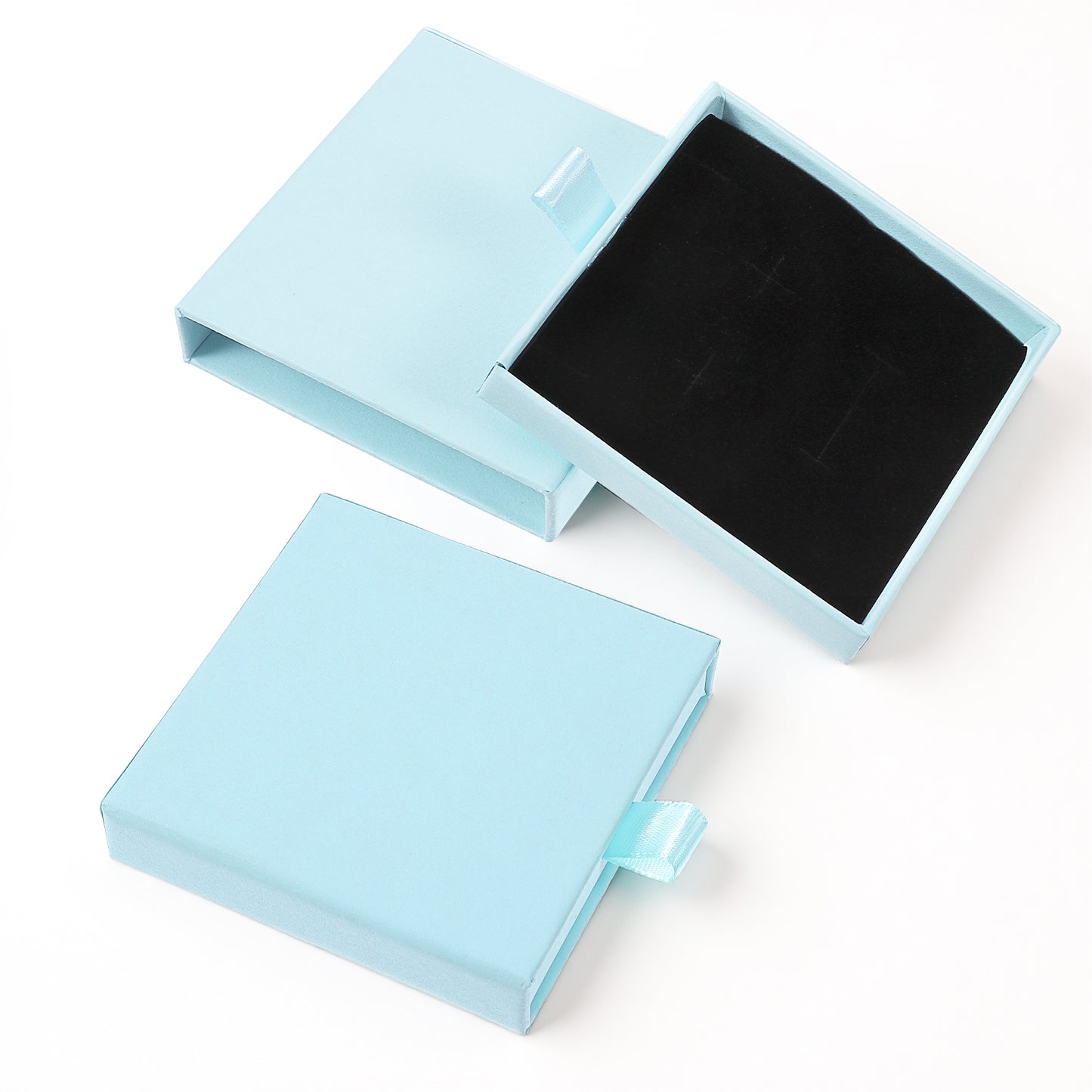 Classicseali 2PCS Small Gift Boxes for Jewellery, 3.15 X 3.15 X 0.71 In Jewelrys Box Gift, Gifts Box for Jewelrys Present with Lid, for Bracelets Necklaces Earrings Ring Jewelry Gifts, Blue