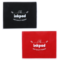Oruola 2psc Ink Pads for Rubber Stamps,Stamp Pads for Rubber Stamps,Stamp Pads for Kids,4.9 X 3.9 in Washable Red and Black Stamp Ink Pad for Stamps, Paper,Baby Footprint Handprint