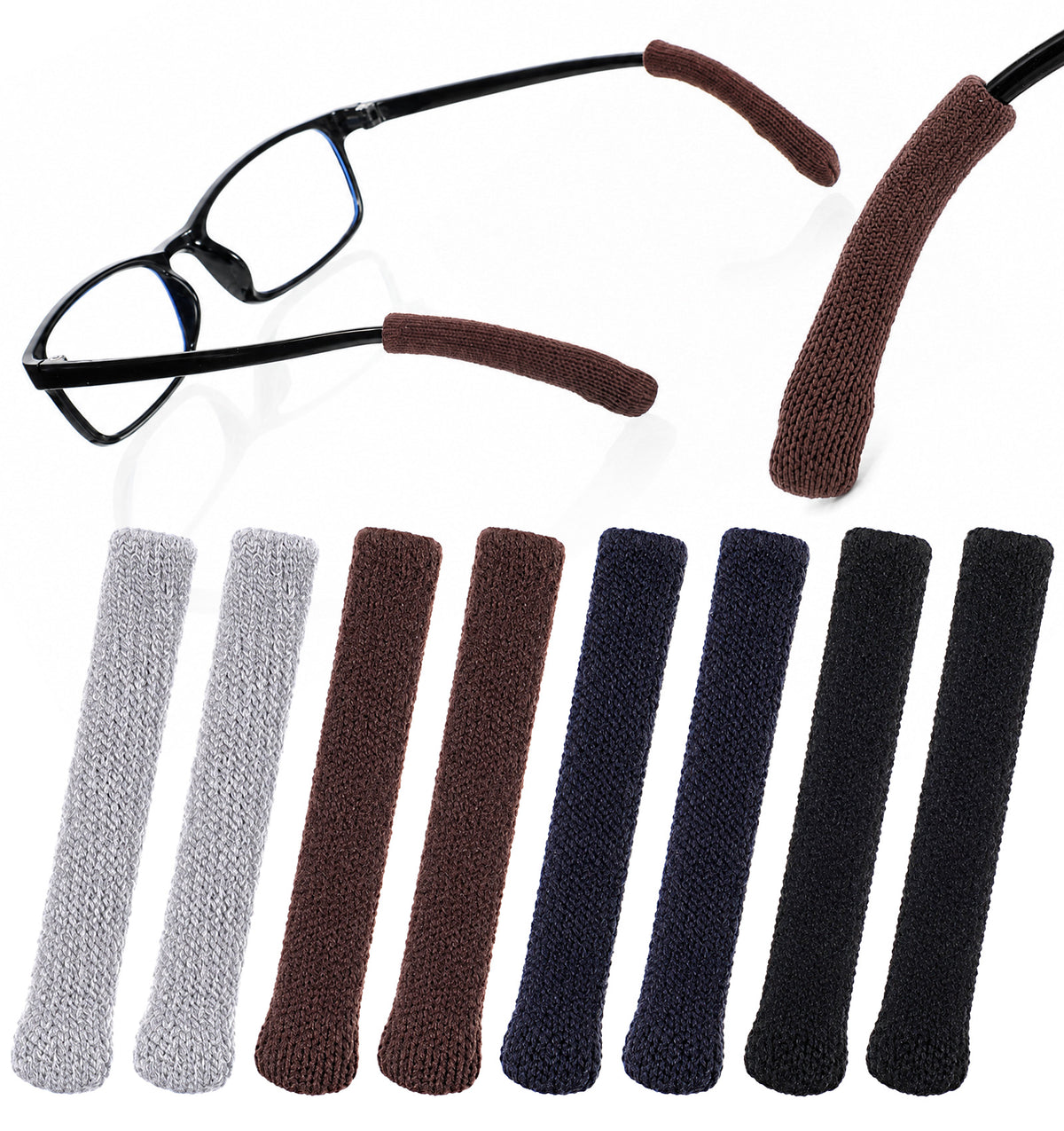 4Pairs Glasses Ear Cushions, Anti Slip Glasses Grips with Non-Slip Silicone