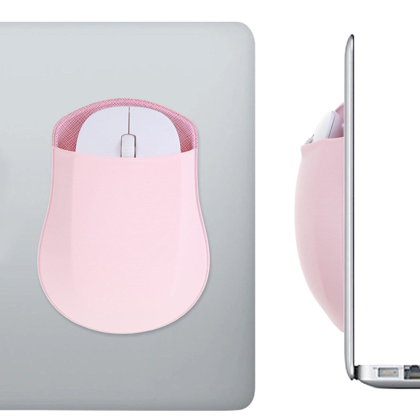 Elegaperma 2pcs Mouse Pocket for Laptop, Simple Appearance, Lightweight Mouse Pouch for Laptop, Storage Space-Saving, Travel or Workday, Strong Adhesive for Tablet, and Even Laptops