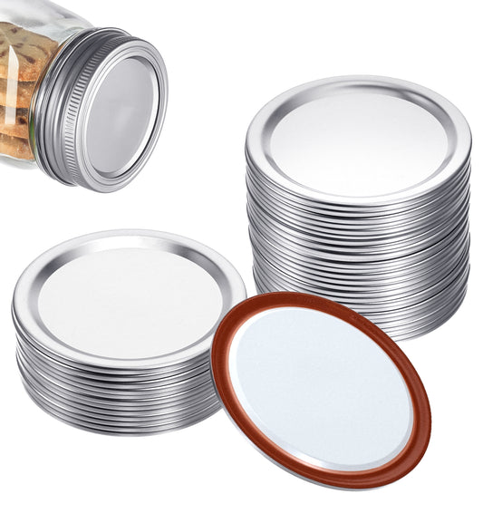 Canning Lids and Rings Regular Mouth, 26Pcs 70 mm Jar Lids Regular Mouth for Ball & Kerr Jars, Food Grade Material