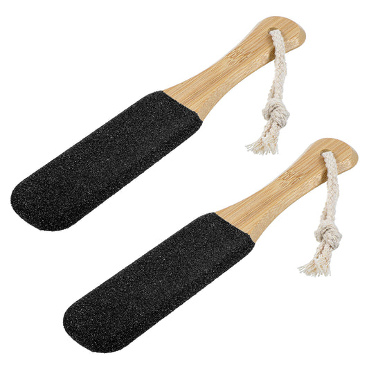 Oruola 2pcs Pedicure Foot File, Premium Pumice Stone for Feet, 8.66 in Foot Pumice Exfoliator, Foot Grater Hard Skin Remover,Professional Dead Skin Remover for Feet (Black)