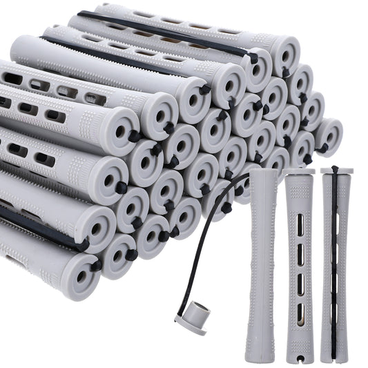 Classicseali 30PCS Perm Rollers, Perm Rods for Black Women Bangs, Small Perm Rods DIY Hair Tools, Used to Create Different Types of Hairstyles at Home and Salon, Such as Curly and Wavy Hair, Gray