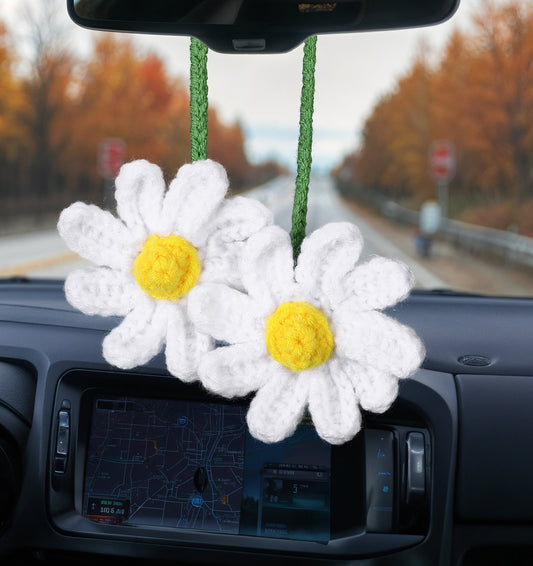 Rear View Mirror Hanging Accessories Crochet Ornaments
