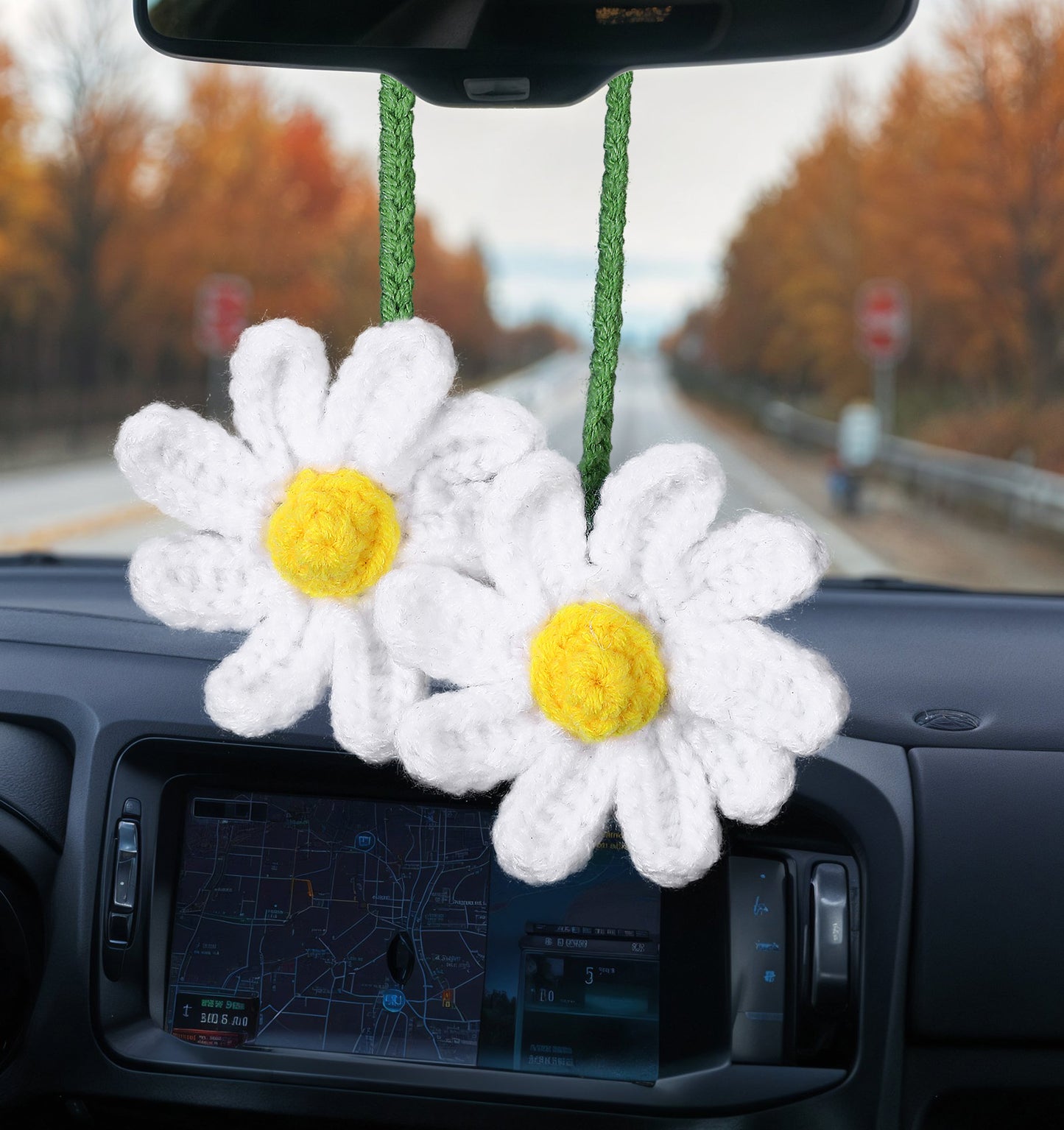 Rear View Mirror Hanging Accessories Crochet Ornaments