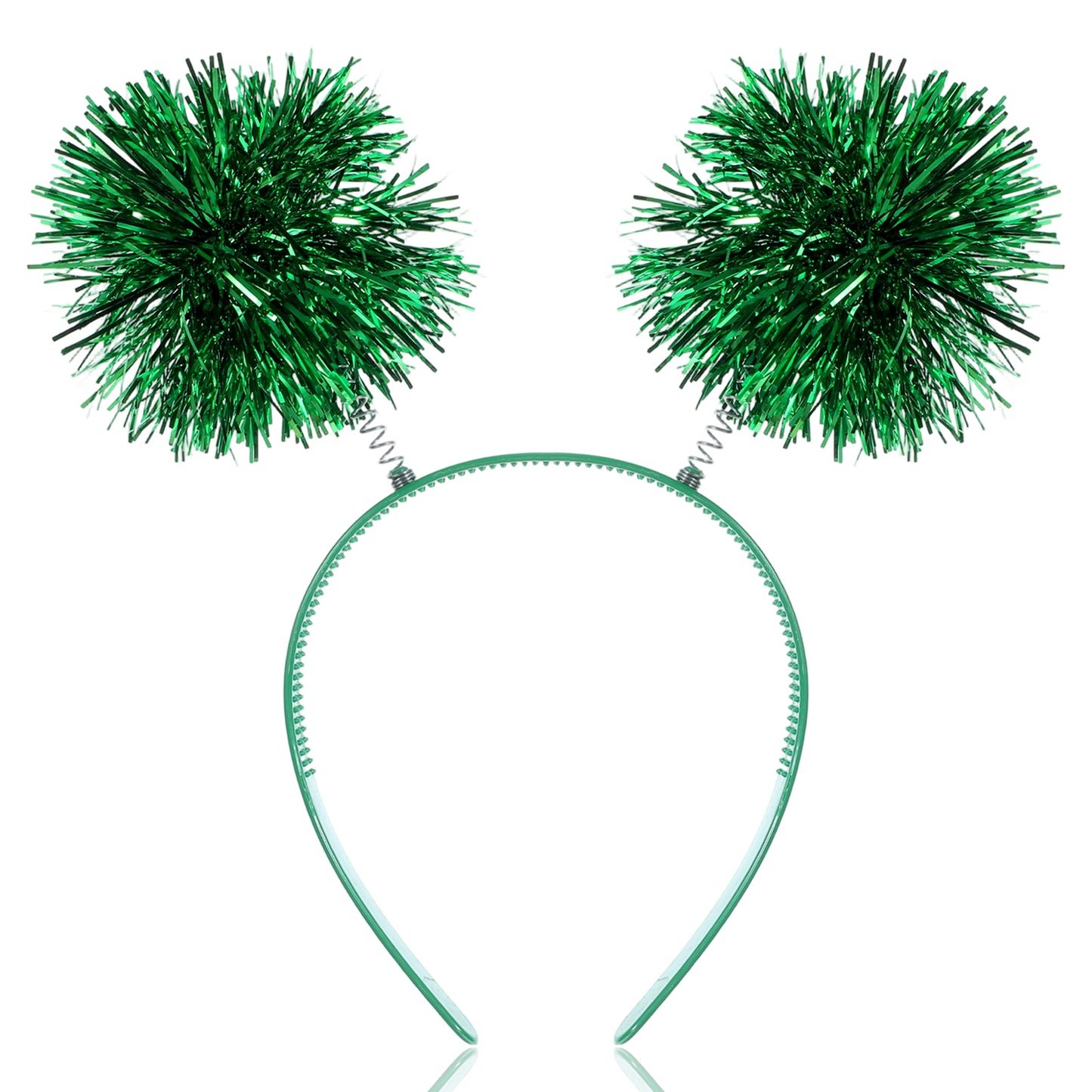 Classicseali Pom Pom Headband,Green Headband with Fluffy Balls, Pompom Headbands, for Fancy Dress Cosplay Hair Jewelry Accessories for Women Girls Party Birthday