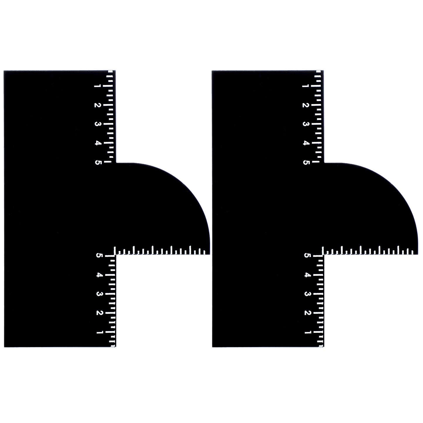 Guduling 2 Pcs Black Beard Shaping Tool,T Shape Barber Enhancement Card,Hairline Shaping Tool with Measurement Reusable Beards Line Up Tools for Precise Edge Beard Line Up