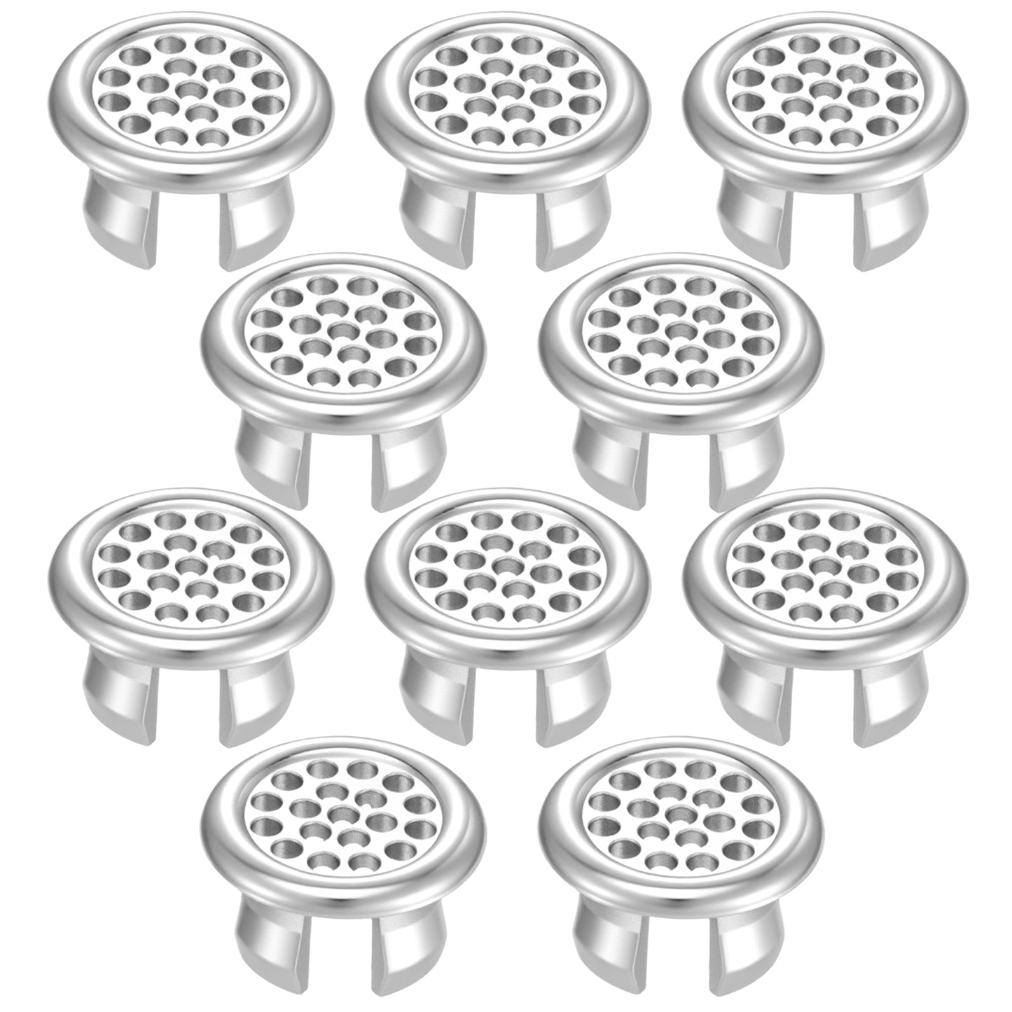 Oruola 10pcs Sink Overflow Cover, ABS Plastic Electroplating Bathroom Overflow Sink Hole Cover, Round Basin Covers Vanity Cap Small Sinks Insert for Kitchen