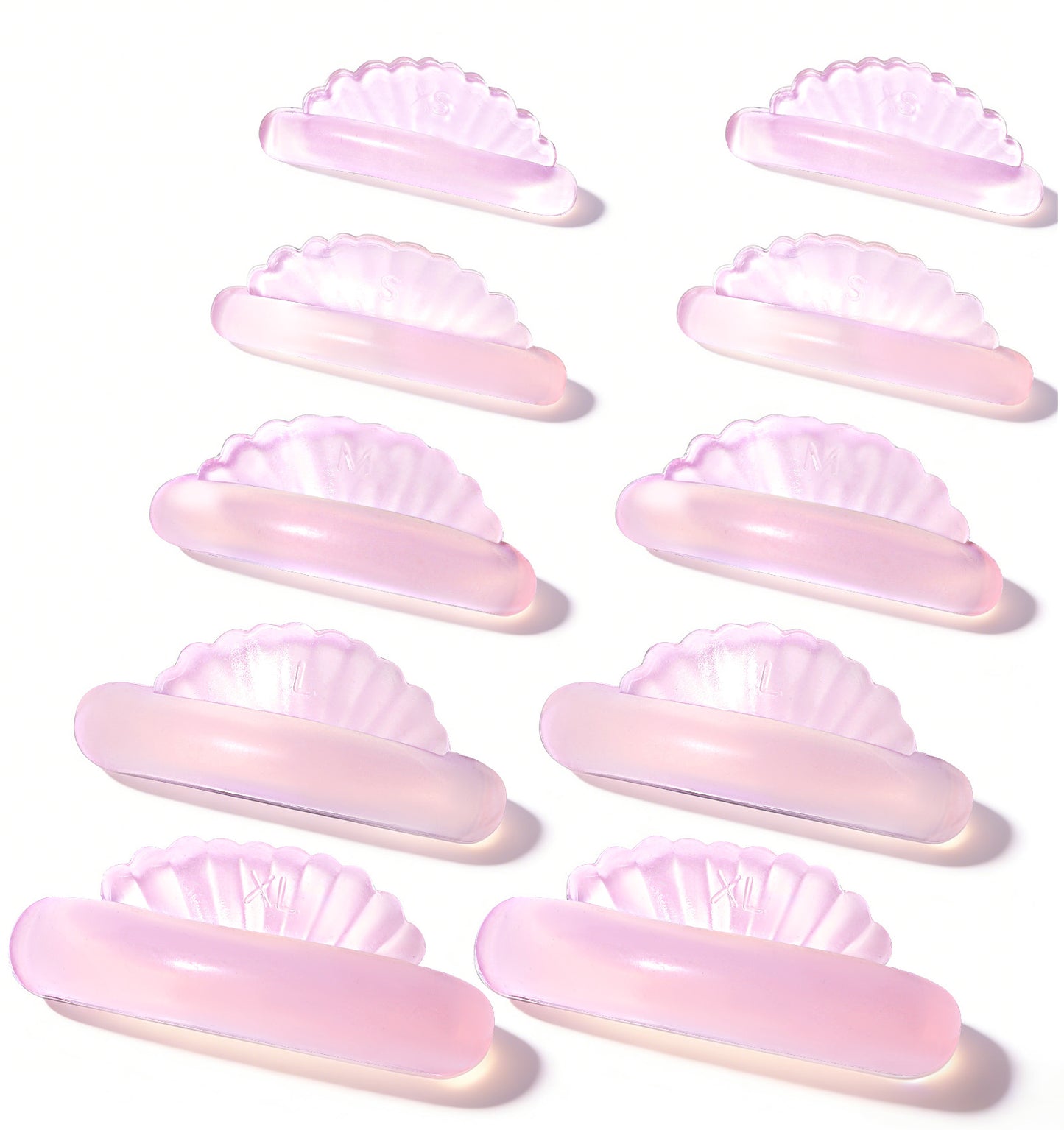 5 Pair Self-Sticky Lash Lift Shields, Glueless Lash Lift Shields with 5 Sizes, Air Bubble Silicone Lightweight Eyelash Lifting Rods for Salon & Home DIY