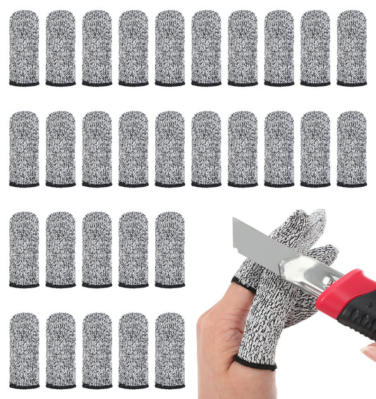 30 Pcs Finger Protector, Finger Covers Reusable Anti-Cut Fingertip Guards for Work, Sculpture & Crafting Elastic and Flexible Wearing