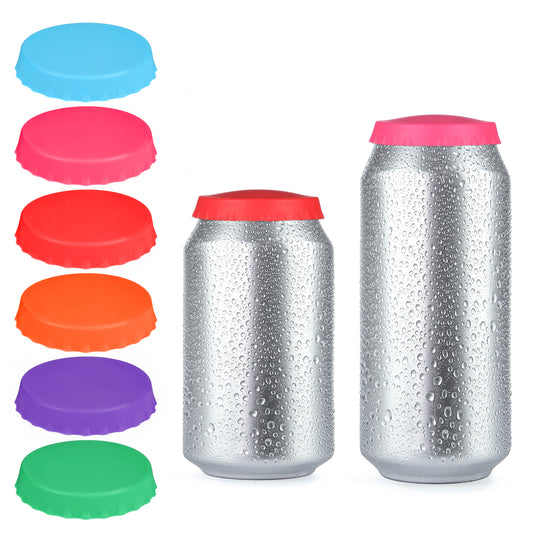 oruola 6 PCS Silicone Can Lids for Fizzy Drinks, Reusable Can Lids for Tins, Leak-Proof & Dust-Resistant Can Covers, Food Grade Can Covers for Tins, Perfect for Outdoor Activities (Multi Color)