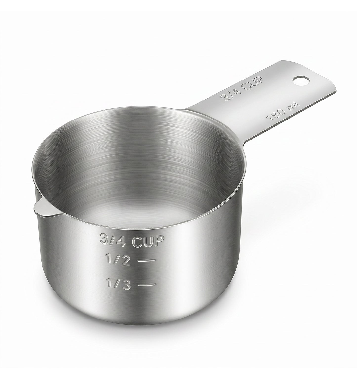 Stainless Steel Measuring Cups, Metal Cup with Clear Scale Marking, Multipurpose Liquid & Dry Measuring Tool for Kitchen Baking, Cooking