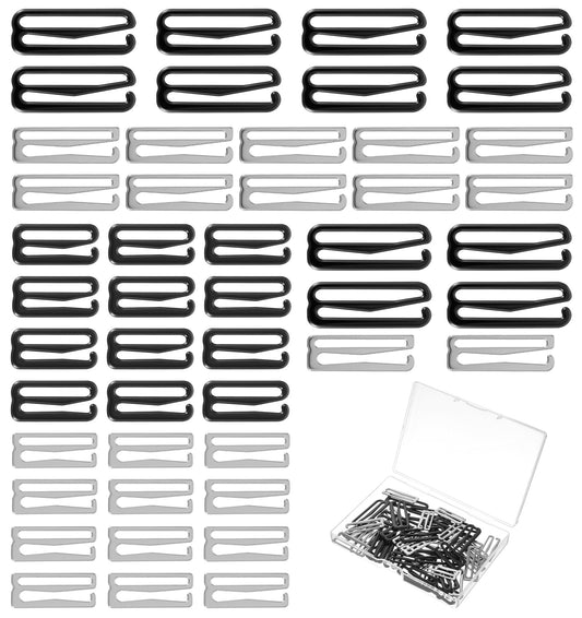 ValueBargain Bra Strap Hooks, 48Pcs Bra Hooks for Straps Precision Buckle Invisible Design Beautiful and Practical for Lingerie Swimsuit Dress Camisole Strap Shortenerm