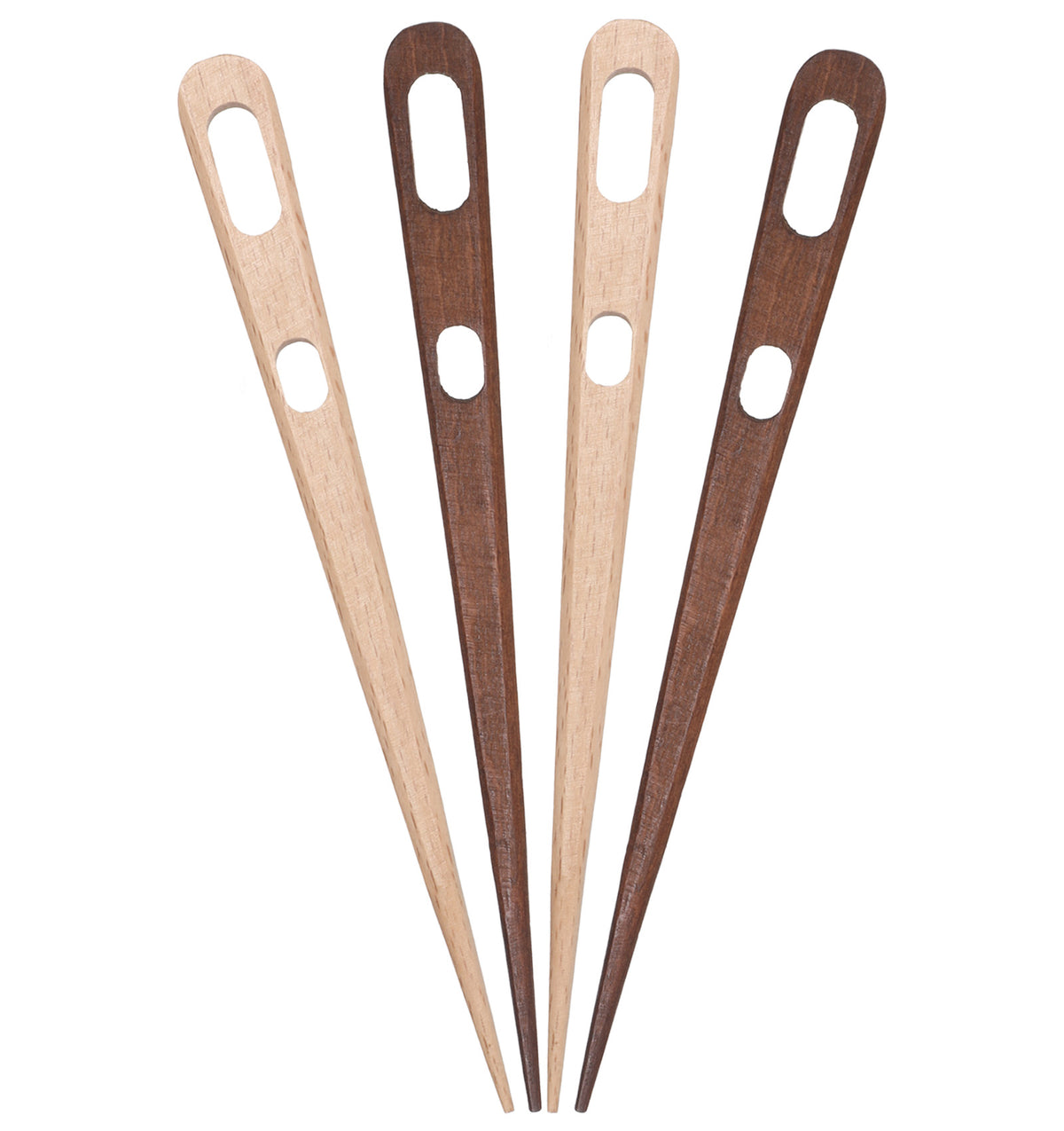 Nalbinding Needle, 4PCS Yarn Needle, Brown Beech Wood Material