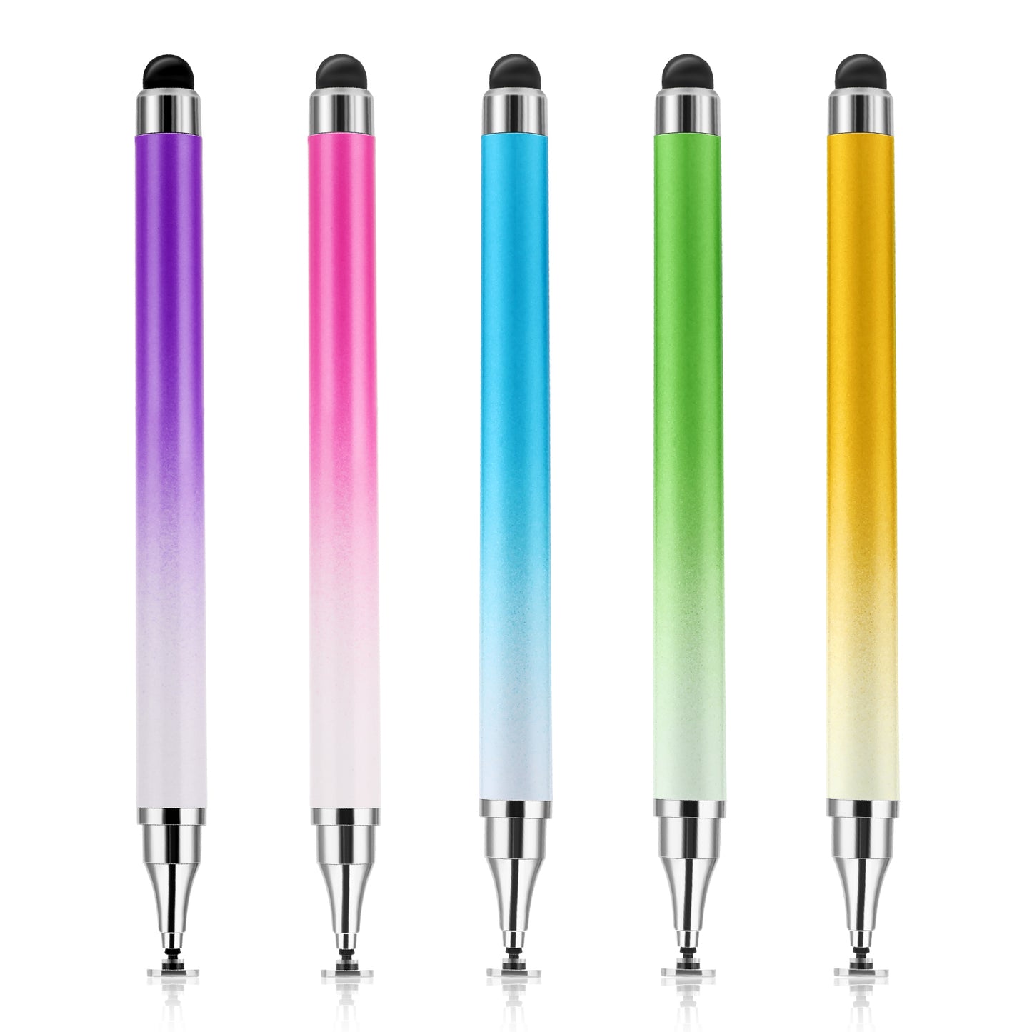 Oruola 5 Pack Touch Screen Pen,2 in 1 Stylus Pens for Touch Screens, Android Tablet Pen with Transparent Disc & Silicone Tip,High Sensitivity Touch Screen Stylus for Pad Phone and Other Touch Screens