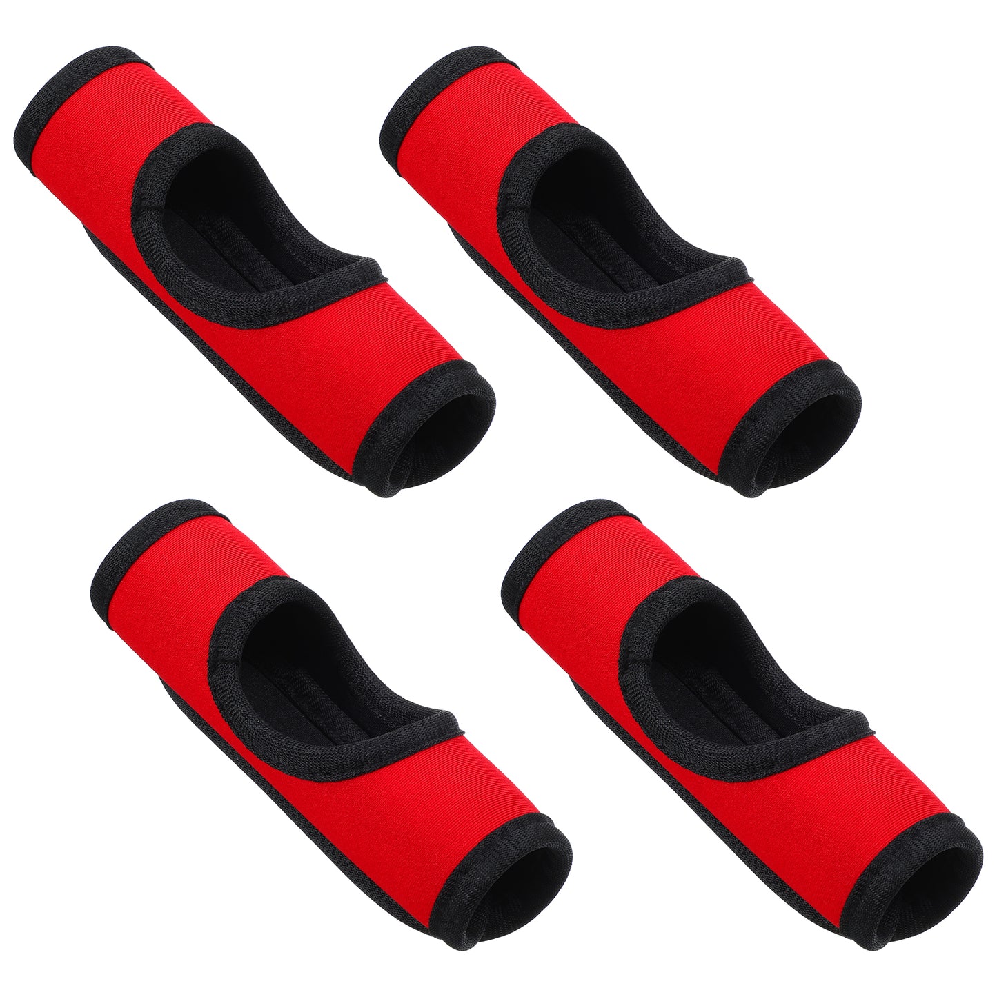Elegaperma 4Pcs Luggage Handle Wraps, Red Suitcase Handle Wraps with Open Top Design, Comfortable Neoprene Luggage Handle Covers for Easy Identification and Hand Protection